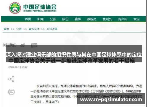 深入探讨建业俱乐部的组织性质与其在中国足球体系中的定位 深入探讨建业俱乐部的组织性质与其在中国足球体系中的定位